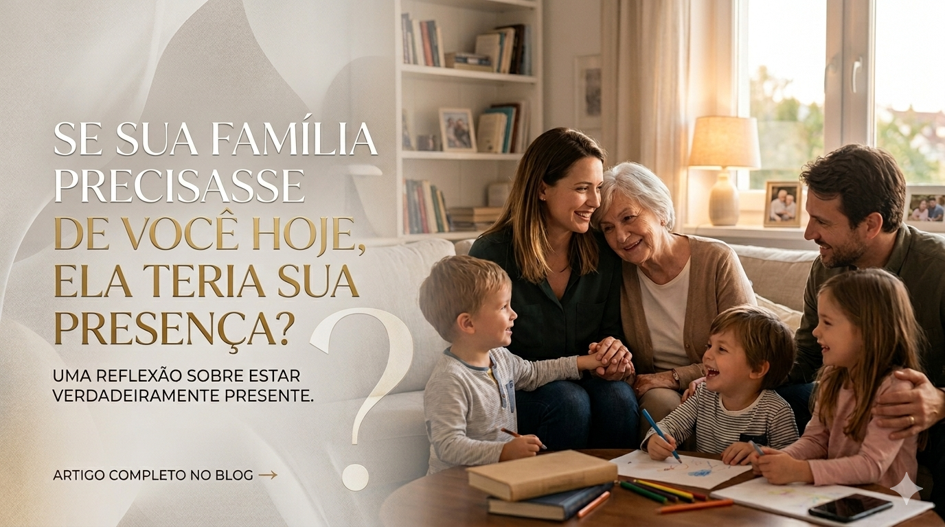 Se sua família precisasse de você hoje, ela teria sua presença?
