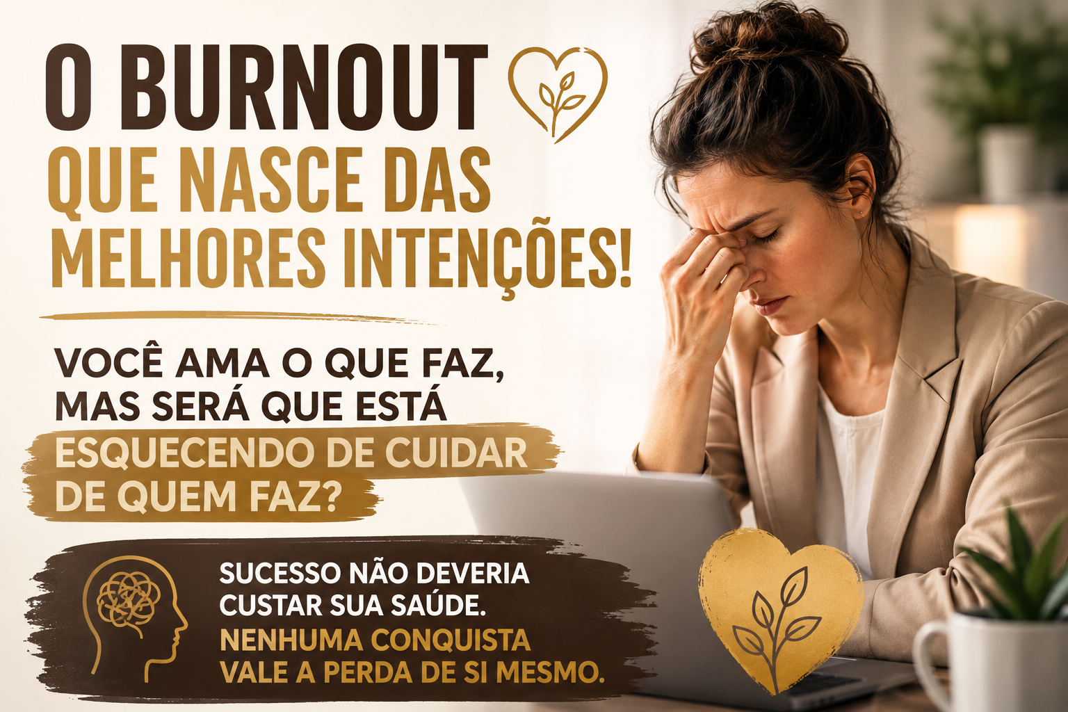 O Burnout que nasce das melhores intenções! Você ama o que faz, mas será que está esquecendo de cuidar de quem faz?
